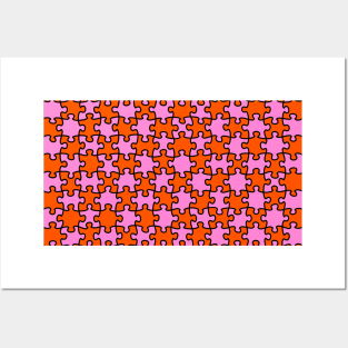 Jigsaw puzzle Orange and Pink colours Posters and Art